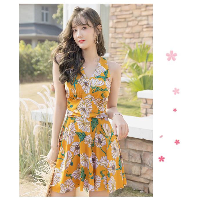 水着 レディース ワンピース 体型カバー 水着 体型カバー ワンピース水着 ママ水着 大きいサイズ オールインワン Aライン 花柄 かわいい 30junvtzyy05 協和屋 通販 Yahoo ショッピング