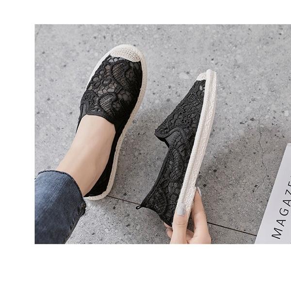 スリッポン レディース ぺたんこ靴 ローファー 夏 サンダル フラットシューズ 透かし編み レース 花柄 女性 靴 涼しい 透け感 通気性 お洒落 30juneyfx05 協和屋 通販 Yahoo ショッピング