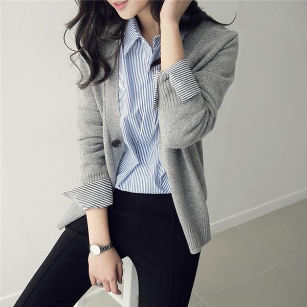 春秋新作 ニットカーディガン レディース 長袖 Vネック 無地 ショート丈 スプリングコート オフィス コーディガン トップス アウター おしゃれ 30sepvksmy05 協和屋 通販 Yahoo ショッピング