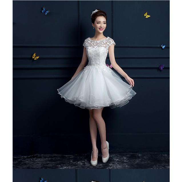 ドレス ワンピース 白 キャバ ウェディングドレス ミニ 花嫁ドレス パーティー イブニングドレス ミニドレス 披露宴 演奏会 結婚式 二次会 Aライン おしゃれ Gz06cjhs16jan39 協和屋 通販 Yahoo ショッピング