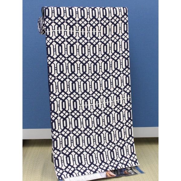 メンズ 浴衣 反物 新品 未仕立て 男性 ゆかた 綿麻 茄子川染 伊勢型紙 