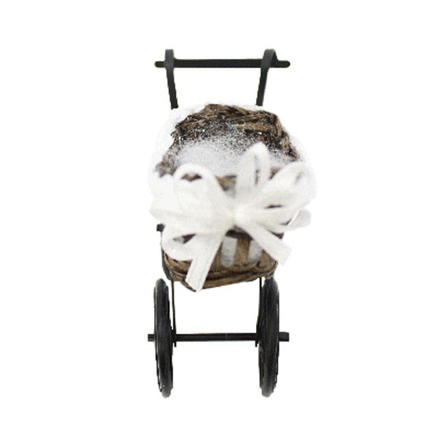 ミニチュアドールハウスミニチュアパーツ（アンティークベビーカー）Q