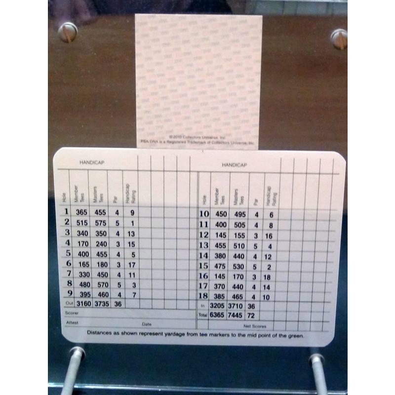 値下げ中　石川遼選手サイン入り（本物証明書付き）限定品クラブカバー 石川遼直筆サイン入りスコアカード（PSA/DNA認証番号付き