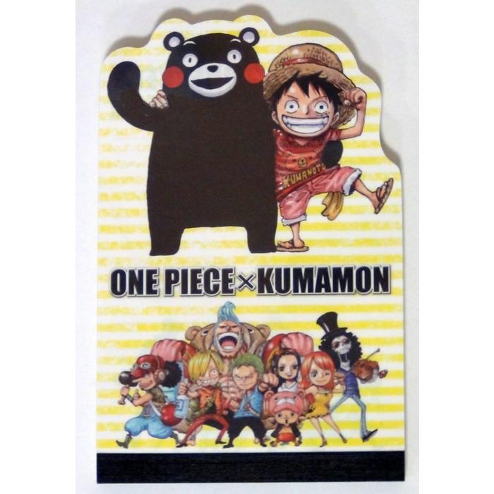 One Piece Kumamon ワンピース くまモン ダイカットメモ 熊本復興支援 Showa 教材自立共和国ヤフーショップ 通販 Yahoo ショッピング