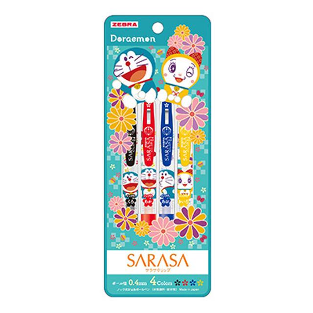 ドラえもん サラサクリップ4色セット B ゼブラ ノック式ジェル
