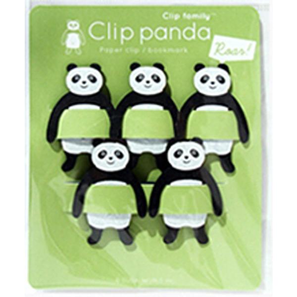 「おもしろ文具」クリップファミリー　アニマル『パンダ』SW-CF-PD | 