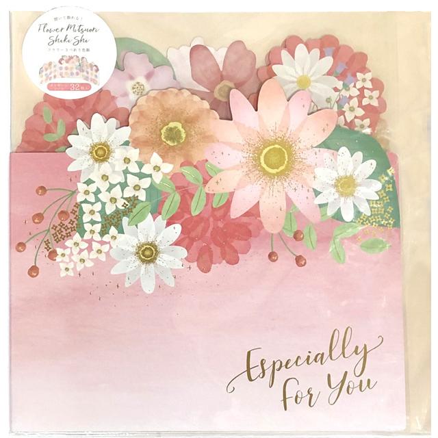 市場 フラワー 三つ折り色紙