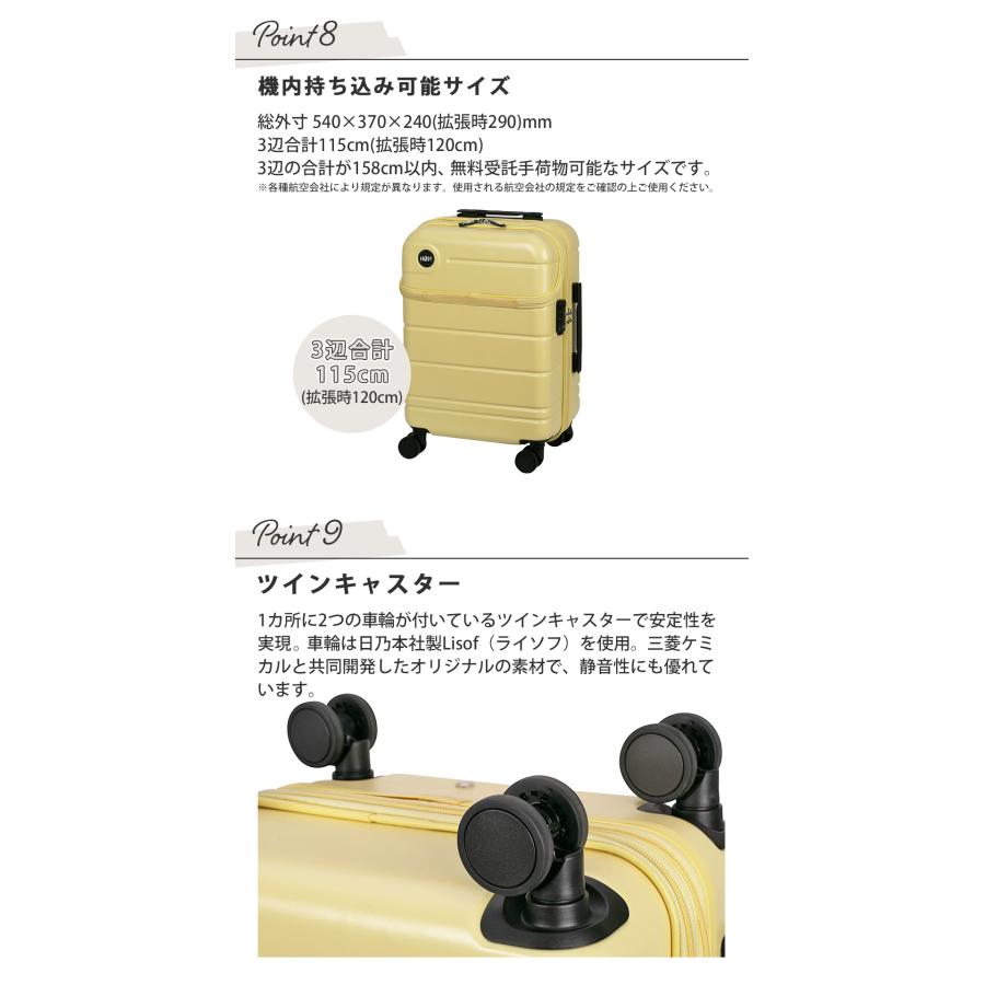 HeM（ヘム） トップオープン スーツケース 機内持ち込み Sサイズ