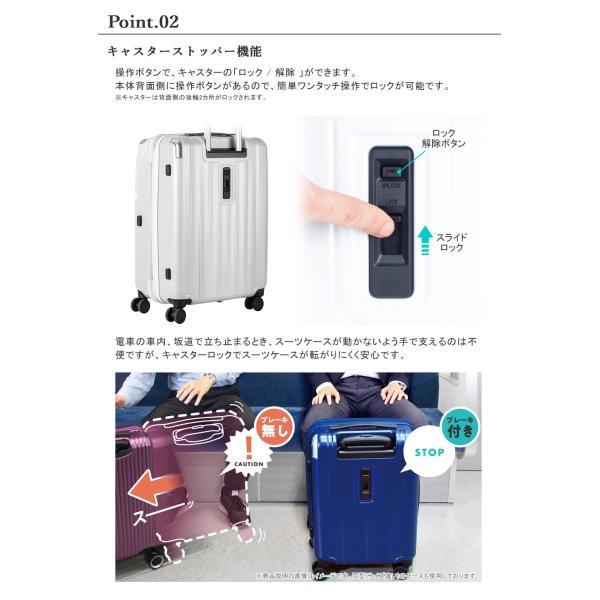 TRAVELIST スーツケース Lサイズ 大型 キャリーケース フロント