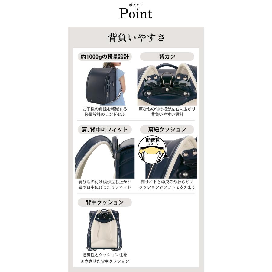 ランドセル 男の子 女の子 2027年度 日本製 6年保証 軽量 軽い 反射 A4フラットファイル タブレットPC対応 シンプル WEB限定「みんなのともだち」の画像