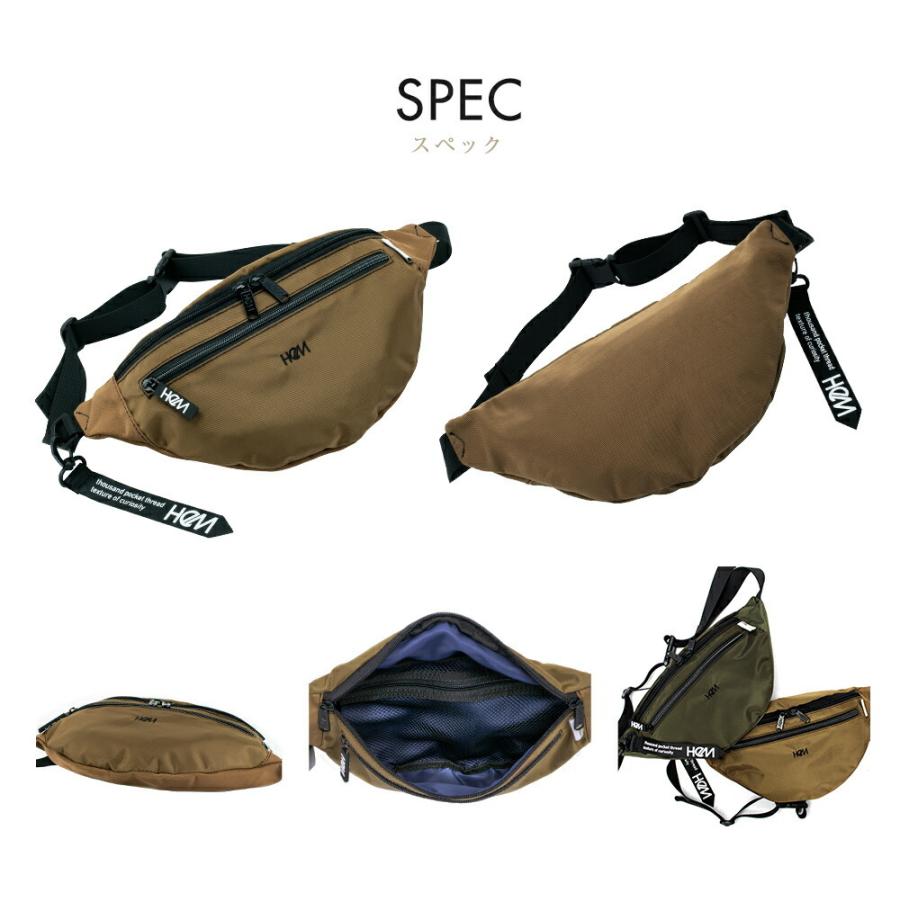 HeM（ヘム） ウエストポーチ ウエストバッグ ボディバッグ ダニー