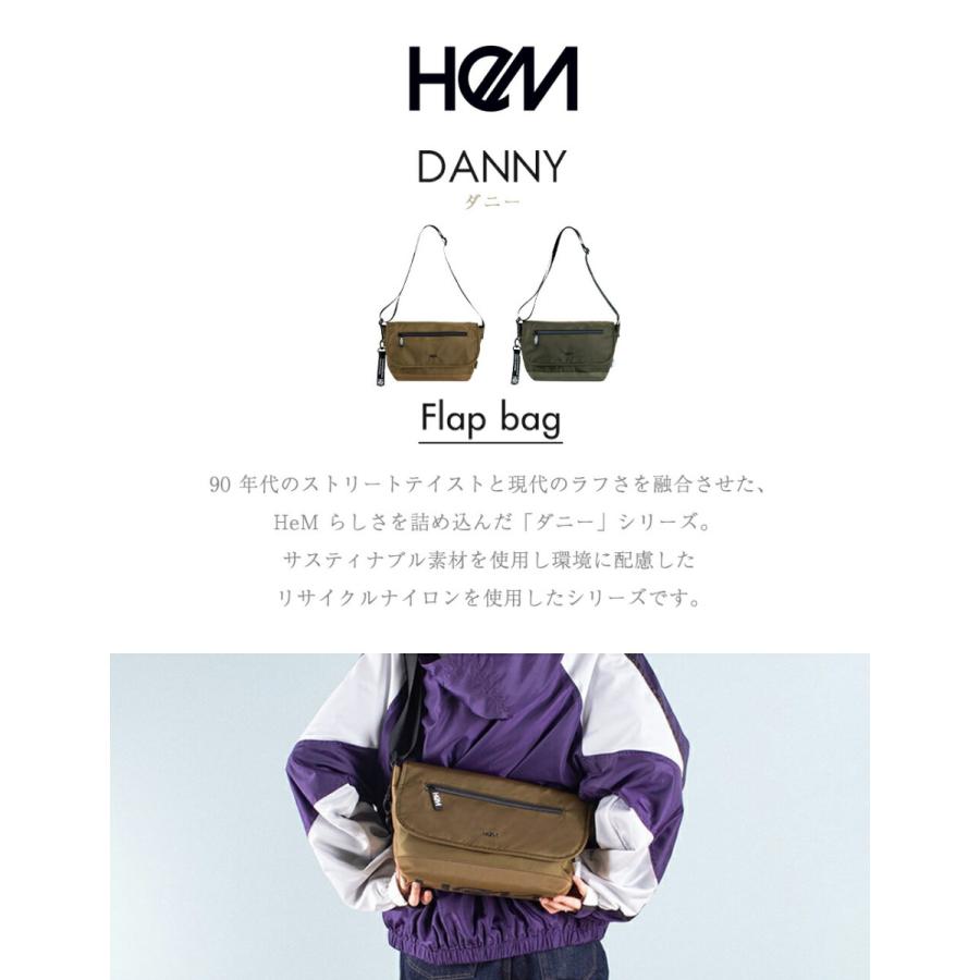 HeM（ヘム） ミニショルダー フラップバッグ メッセンジャーバッグ