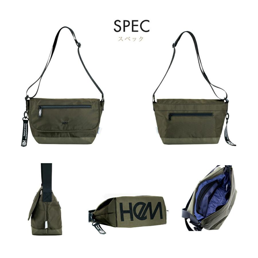 HeM（ヘム） ミニショルダー フラップバッグ メッセンジャーバッグ