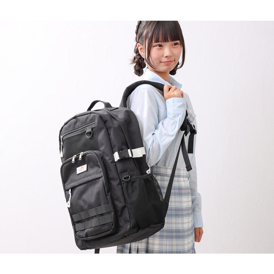 HeM スクールリュック 30L 通学 バッグ 高校生 スクールバッグ スクバ 女子高生 大容量 大きい 撥水 軽い 推し活 男子 中学生 部活 ヘム正規品 デイパック モルの画像