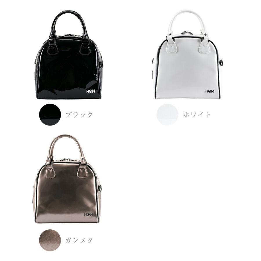 HeM（ヘム） ショルダーバッグ ボストンバッグ 2way エナメル