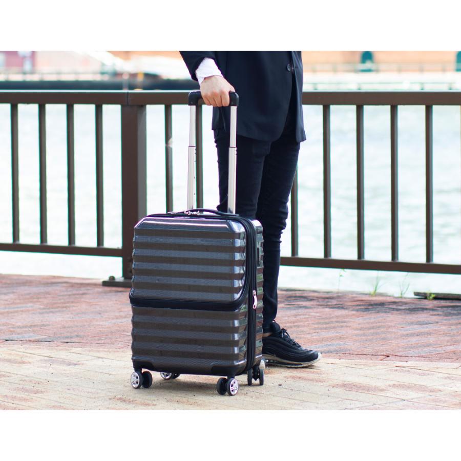 アクタス フロントハーフオープン拡張 スーツケース Sサイズ 機内持ち込み フロントオープン キャビンサイズ 小型 機内持込 キャリーケース トップオープン｜kyowa-bag｜18