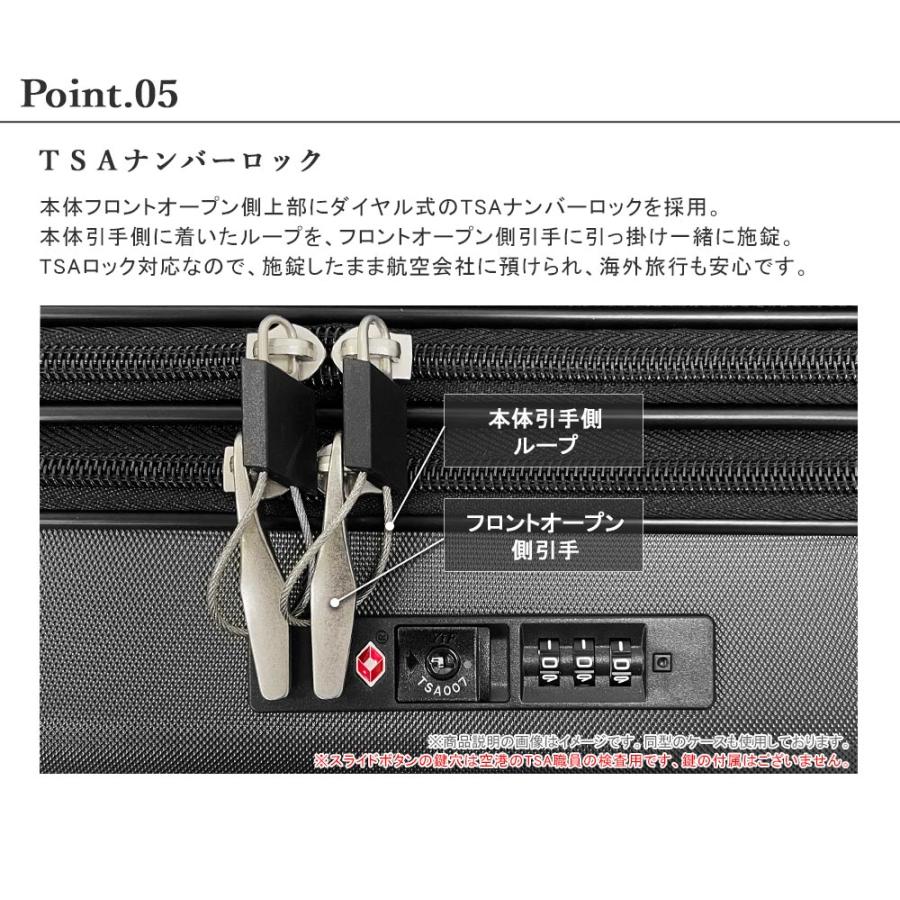 アクタス フロントハーフオープン拡張 スーツケース Sサイズ 機内持ち込み フロントオープン キャビンサイズ 小型 機内持込 キャリーケース トップオープン｜kyowa-bag｜06