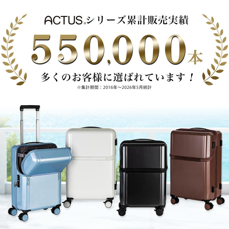 協和 スーツケース 正規品 ACTUS リプト Mサイズ フロントオープン