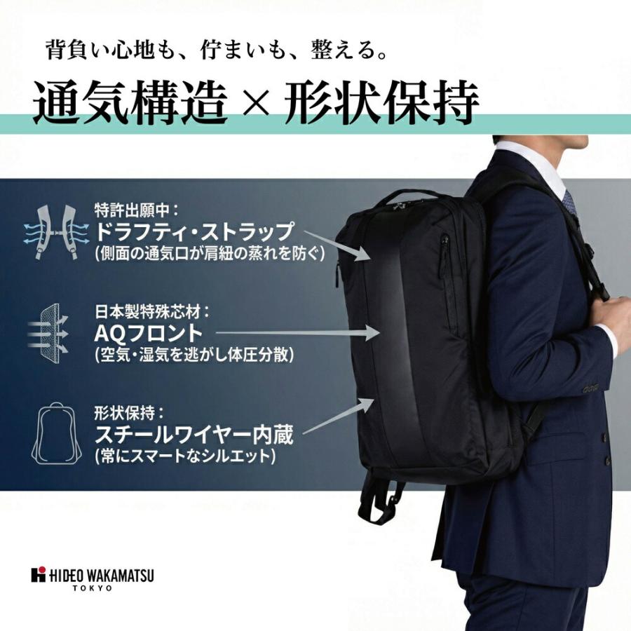 HIDEO WAKAMATSU（ヒデオワカマツ） ビジネスバッグ メンズ ビジネス