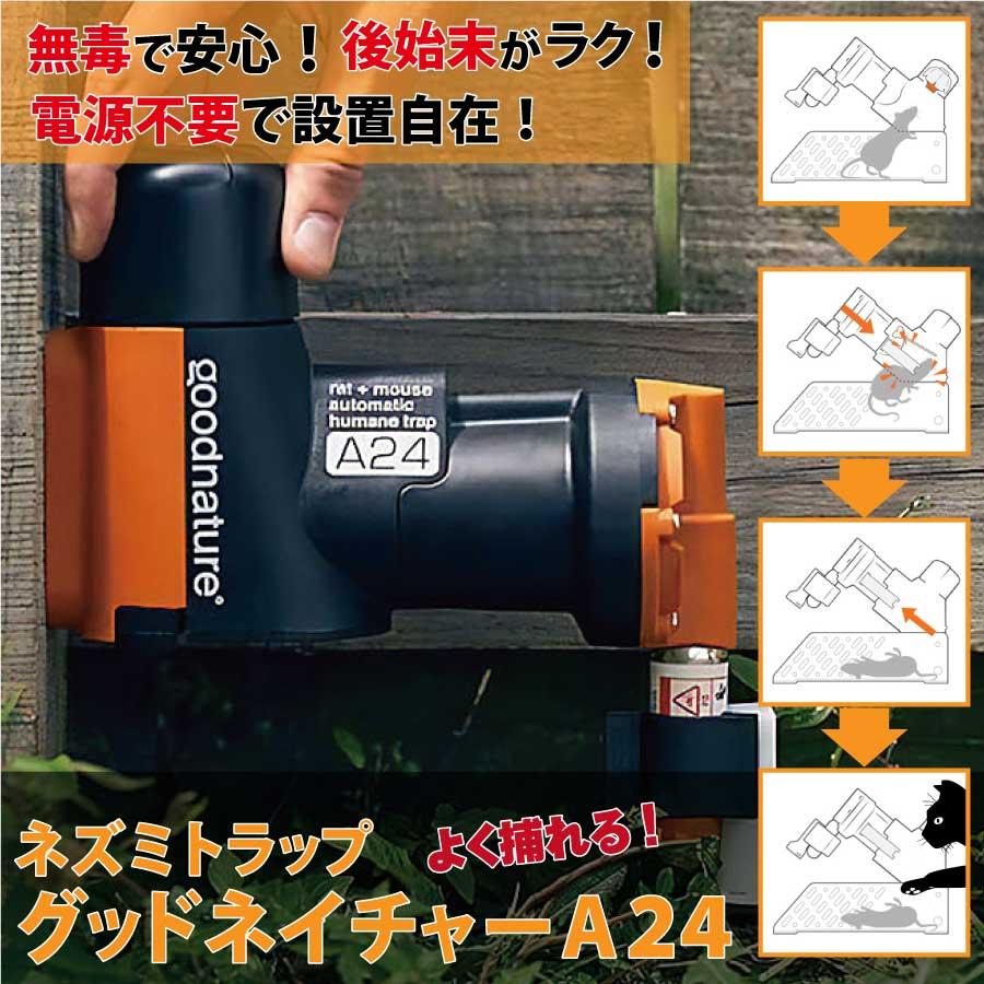 ネズミ駆除 トラップ 捕殺 GoodNatureA24 ねずみCo2ノックアウト