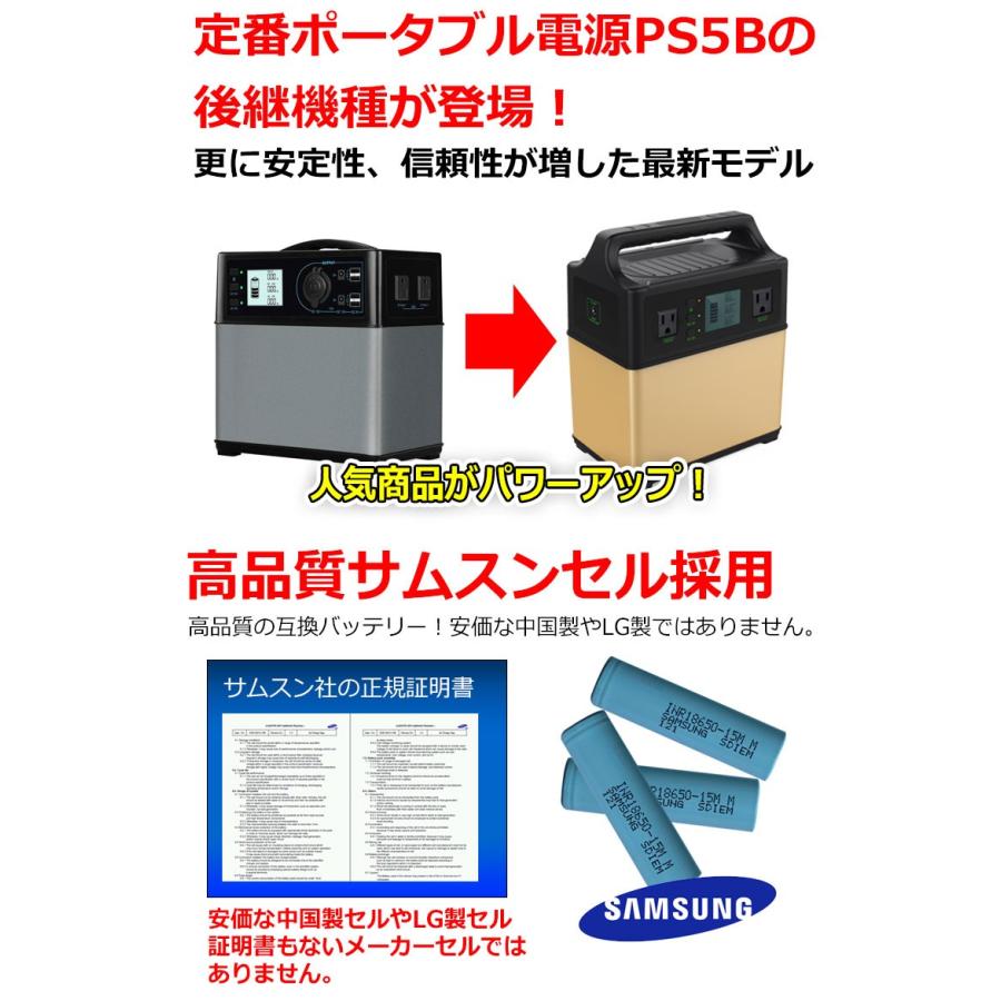 ポータブル電源 純正弦波 大容量 120000mAh 400Wh USB 6ポート 100V 300W 蓄電池 ACコンセント USB ポータブルコンセント 車中泊 停電 緊急電源 サムスン 製セル｜kyplaza634s｜02