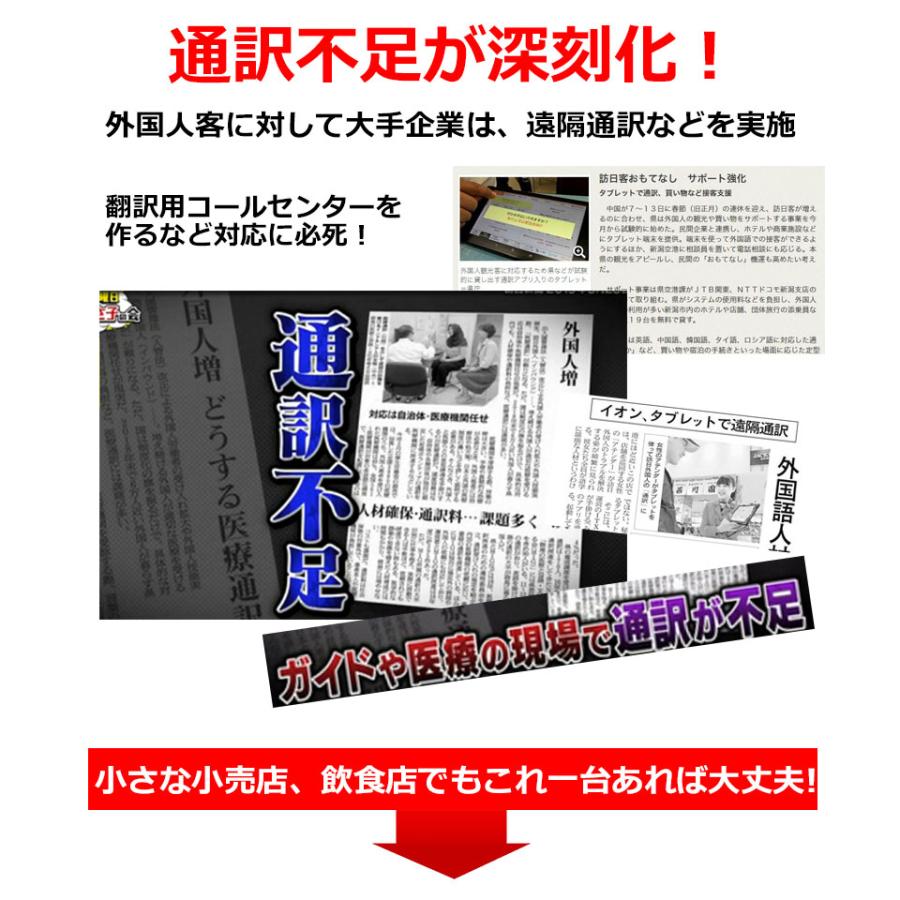 翻訳機 0.2秒で 瞬間 翻訳 最新 瞬トーク 124種類 の 言語 に対応 双方向 通訳機 海外旅行 海外留学 高性能 AI翻訳 WIFI オフライン Wi-Fi SIM なし｜kyplaza634s｜03