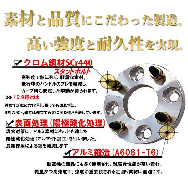 ワイドトレッドスペーサー 50mm ワイトレ PCD 100mm 114.3mm / 4穴 5穴 / P1.25 P1.5 選択 F｜kyplaza634s｜02