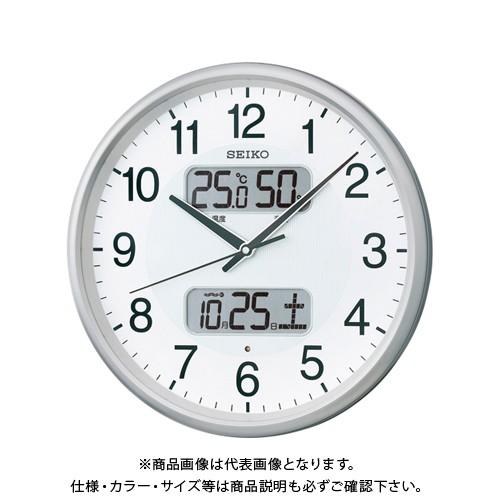 全国総量無料で セイコー 温湿度計カレンダー付電波アナログ掛時計 KX383S 掛け時計、壁掛け時計