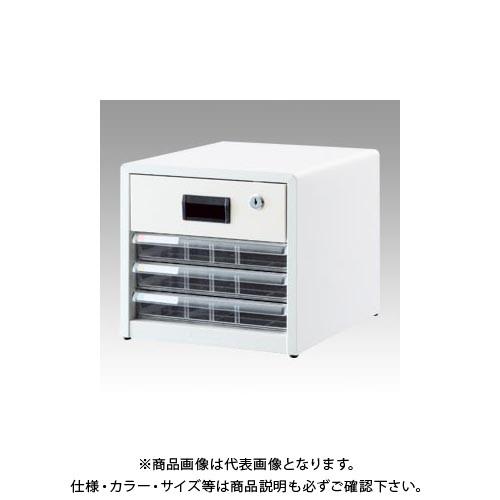 ナカバヤシ アバンテV2レターケース浅3段X鍵付1段 AL-R4シロ/A
