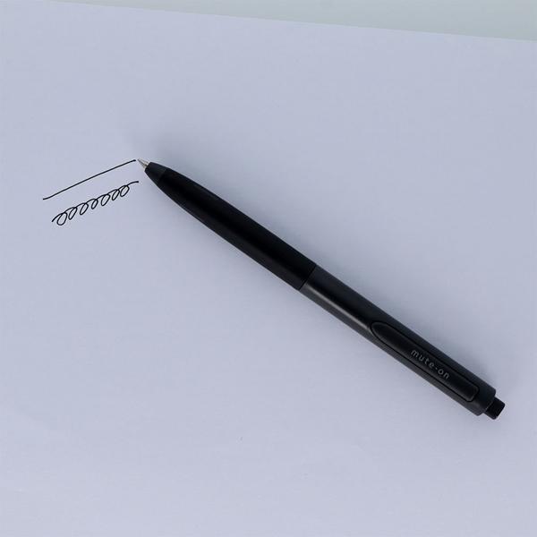 静音ゲルボールペン ミュートン 10本 夢見の猫 ブラック サンスター