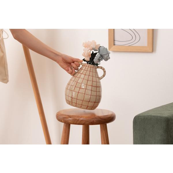直送品 東谷 フラワーベース 高さ21cm 6個セット ベージュ CLY-75BE_4