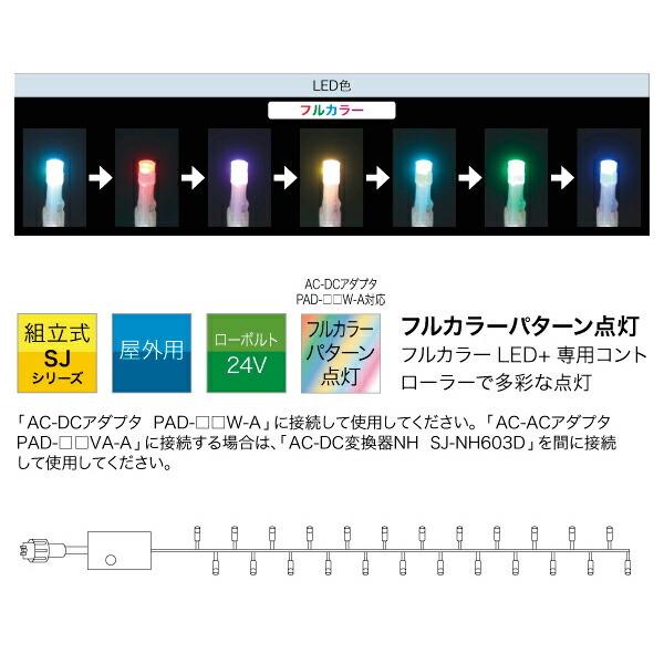 デンサン DENSAN LEDワイヤーストリング(マルチパターンタイプ) フルカラー 20m SJ-W05-20MPの画像