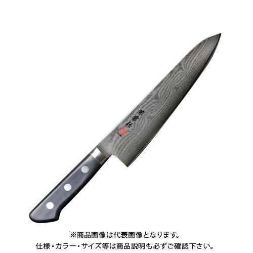 (受注生産)関兼常 33層ダマスカス鋼 口金付POM柄 牛刀 KC-202