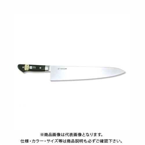 (受注生産)関兼常 源兼正 Mシリーズ 全鋼 口金付 黒合板柄 牛刀 KC-705