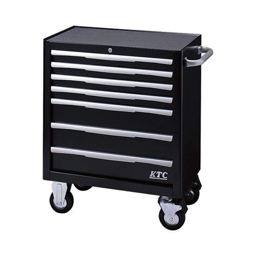 (送料別途)(直送品)KTC ローラーキャビネット(7段7引出し) ブラック EKW-1007BK
