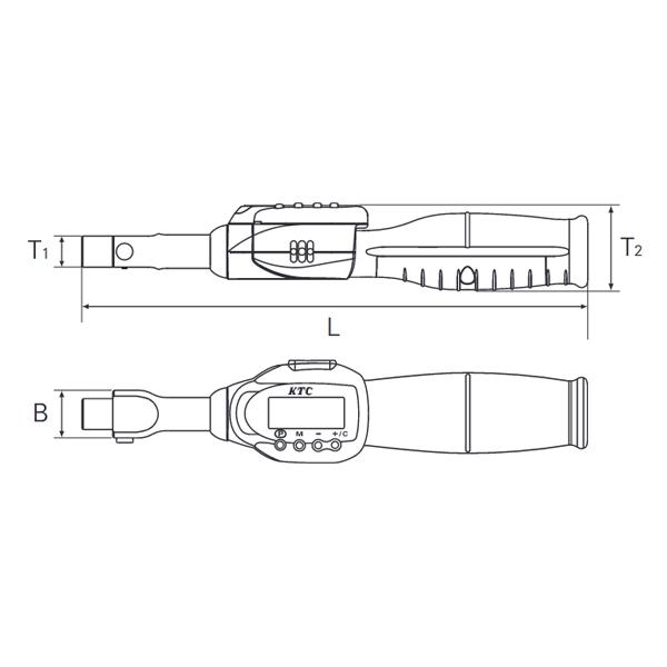 KTC デジラチェ Type rechargeable(充電式) ヘッド交換式 17〜85N・m