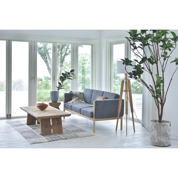 送料別途 直送品 ウェーデ ソファ 長椅子 3人掛 グレー W172×D76×H75