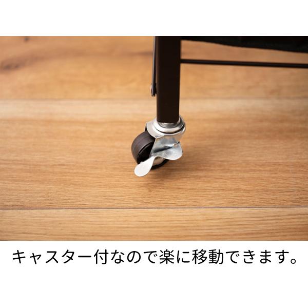 直送品 東谷 AZUMAYA フォールディングテーブルワゴン W39.5×D30×H55 ブラック MIP-71BK｜kys｜05