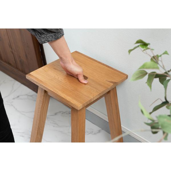 直送品 角スツール ナチュラル W32×D32×H46cm 東谷 AZUMAYA MTK-521NA