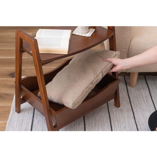 直送品 東谷 ペット サイドテーブル 幅54cm 奥行40cm 高さ60cm ブラウン PET-67