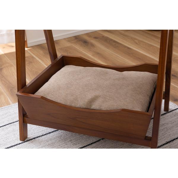 直送品 東谷 ペット サイドテーブル 幅54cm 奥行40cm 高さ60cm ブラウン PET-67