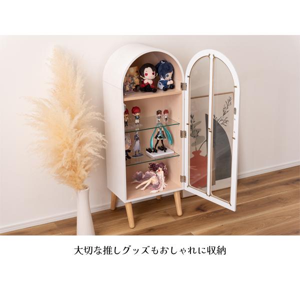 直送品 東谷 AZUMAYA コレクションシェルフ W36.5×D25×H95 ホワイト ガーリー 北欧 木製 推し活 PT-621WH_14