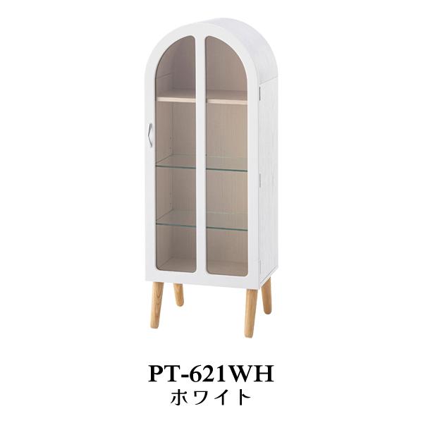 直送品 東谷 AZUMAYA コレクションシェルフ W36.5×D25×H95 ホワイト ガーリー 北欧 木製 推し活 PT-621WH_1