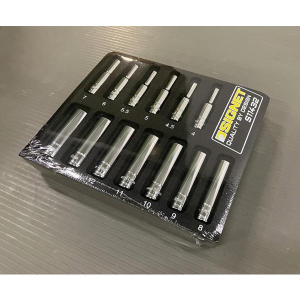 RT-211416様専 1/4DR 13PC ディープソケットセット DESIGNトレー 11432 シグネット