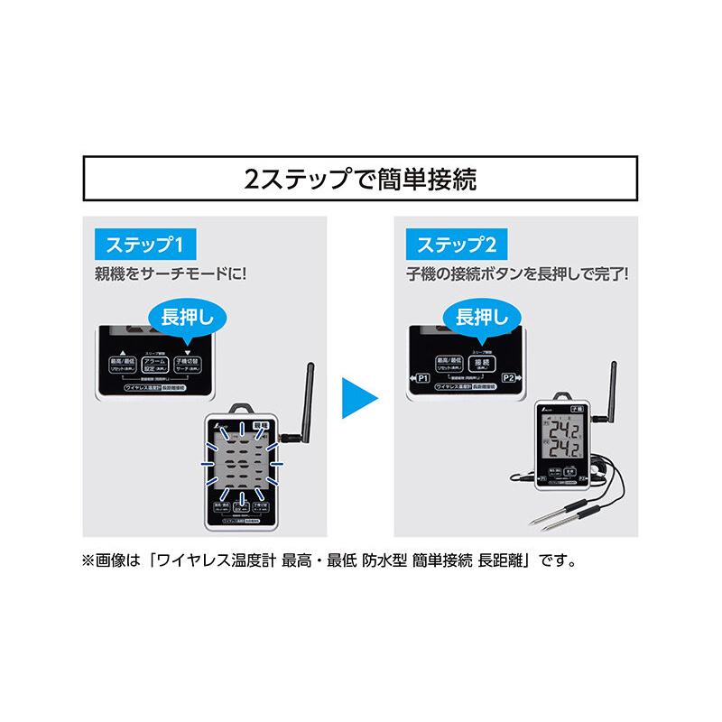 シンワ シンワ測定 ワイヤレス温度計 最高・最低 防水型 簡単接続