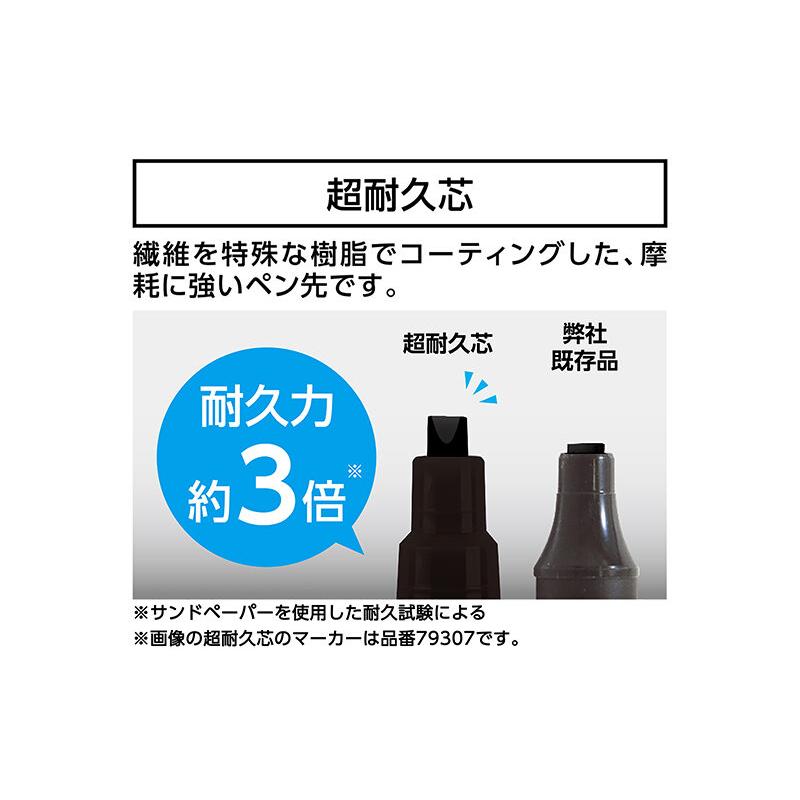 シンワ測定 工事用 超耐久ペイントマーカー 細字 丸芯 蛍光イエロー 79298｜kys｜03