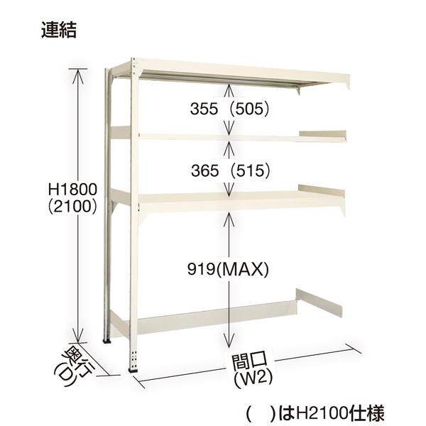 送料別途 直送品 サカエ ボトムフリーラック (アイボリー/150kg/連結) 1200×600×1800mm RLW-BF1343Rの画像