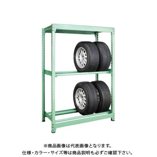 (送料別途)(直送品)サカエ SAKAE タイヤラック 3段 単体タイプ H1800×W1200 アイボリー WT1812M03T