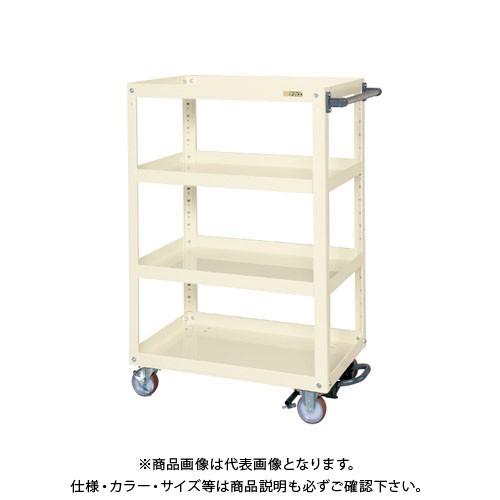(送料別途)(直送品)サカエ スーパーワゴン(ナイロンウレタン車・フットブレーキ付) EKR-200LBRNUI