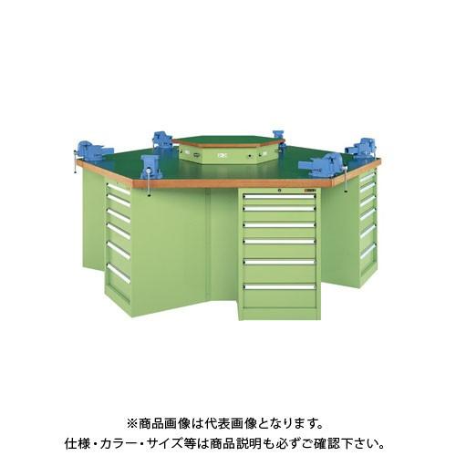 (送料別途)(直送品)サカエ 六角形作業台 KW6F-24JT